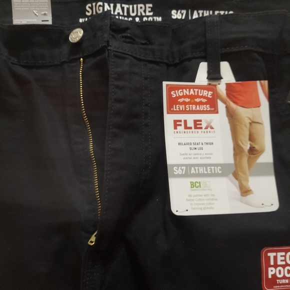 Signature Levi-Strauss black jean pants 40 x 30 - Picture 5 of 7